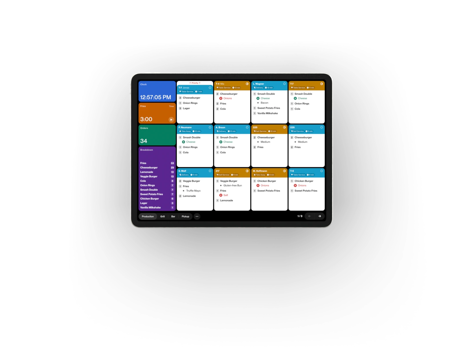 iPad with the PIQY kitchen display, iPad Air 13″